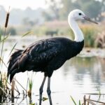 Краснокнижные чёрные журавли могут пролетать над водопадом Олор