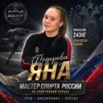 Выпускница Спортивной школы № 4 Яна Фёдорова стала мастером спорта России