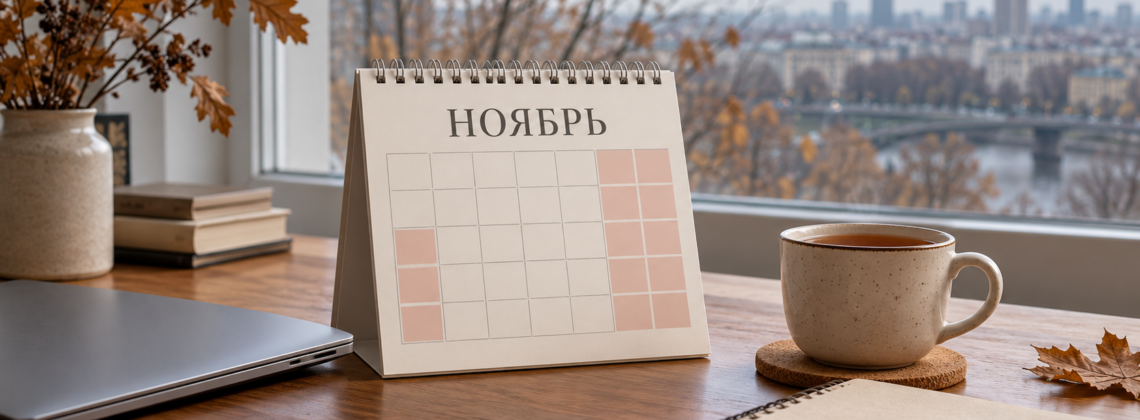 Ноябрьские выходные: эксперт назвал количество рабочих и нерабочих дней в месяце